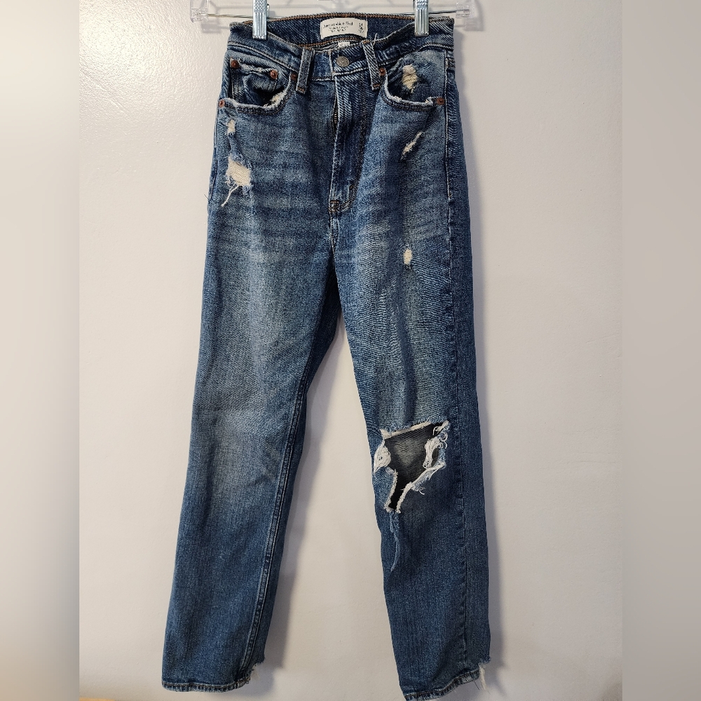 Abercrombie & Fitch Distressed Blue Women's Jeans Size 00